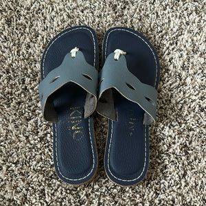 Navy blue kino sandals flip flops